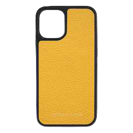 Michael Louis Pebbled Leather Case iPhone 12 Mini-yellow