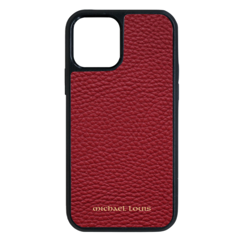 Michael Louis Pebbled Leather Case iPhone 13 - Red