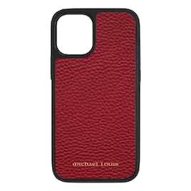 Michael Louis Pebbled Leather Case iPhone 13 Mini - Red