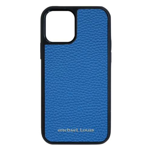 Michael Louis Pebbled Leather Case iPhone 13 - Blue