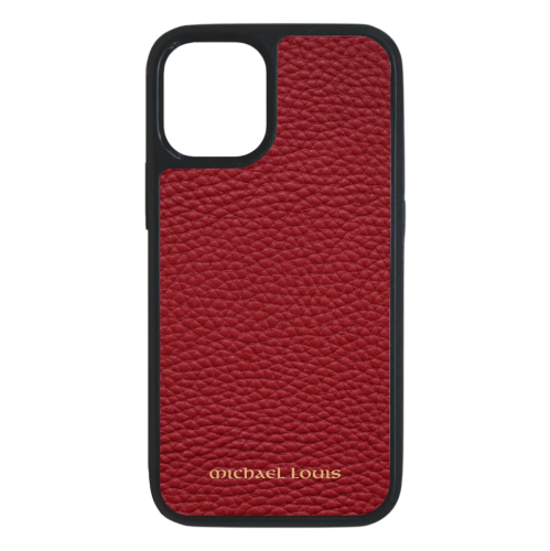 Michael Louis Pebbled Leather Case iPhone 13 Pro - Red