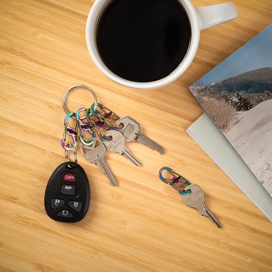 NiteIze KeyRing Locker S-Biner Stainless Steel - Spectrum