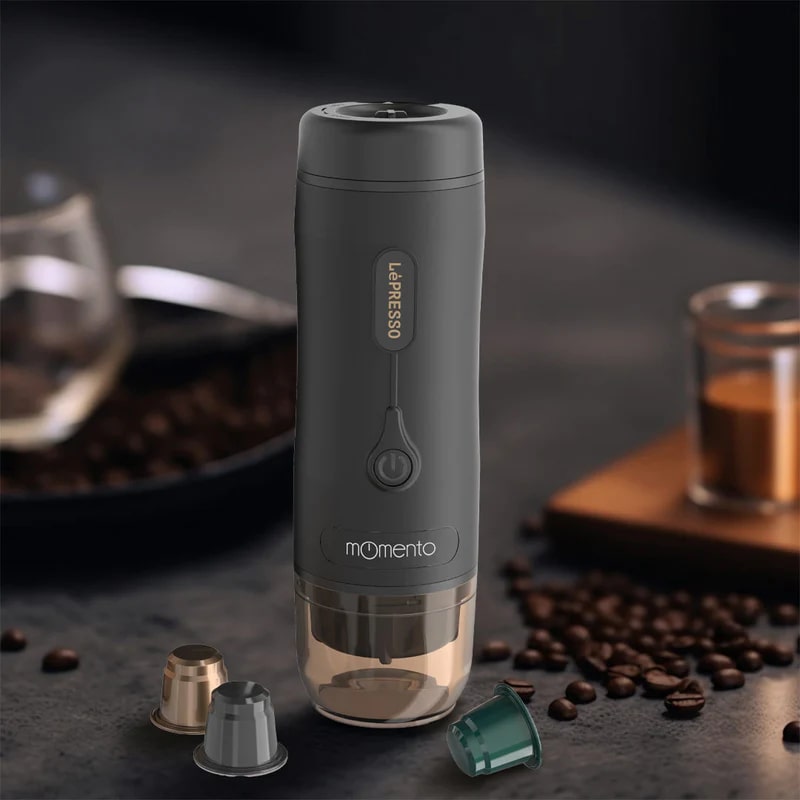 LePresso Momento 2.0 Portable Espresso Ground & Nespresso Compatible