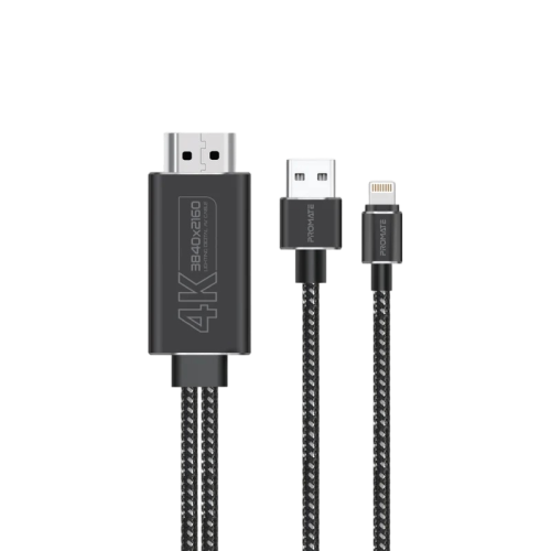 PROMATE 4K High Definition Lightning Connector To HDMI Cable1.8M