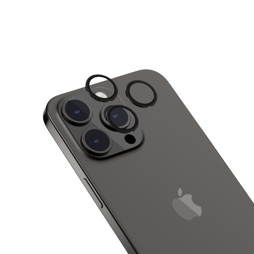 Mageasy LenzGuard Sapphire Premium Lens Protector For 2023 iPhone 15 6.1 Pro/6.7 Pro Max - Black