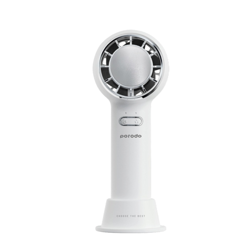Porodo Lifestyle Portable Handheld Turbo Fan With Cold Compress - White