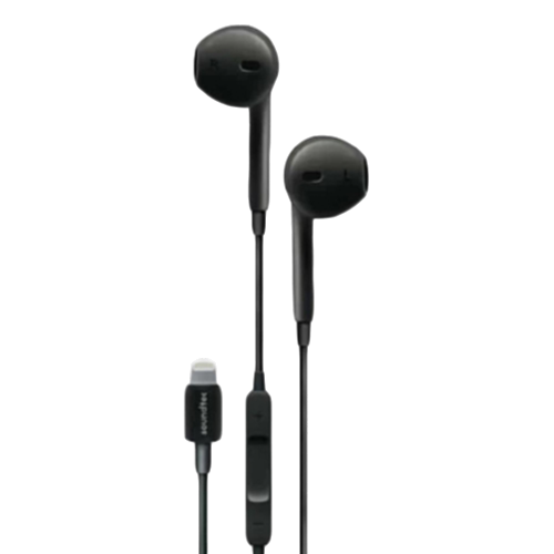 Soundtec By Porodo Stereo Earphone Lightning With 3-Button Controls - Black