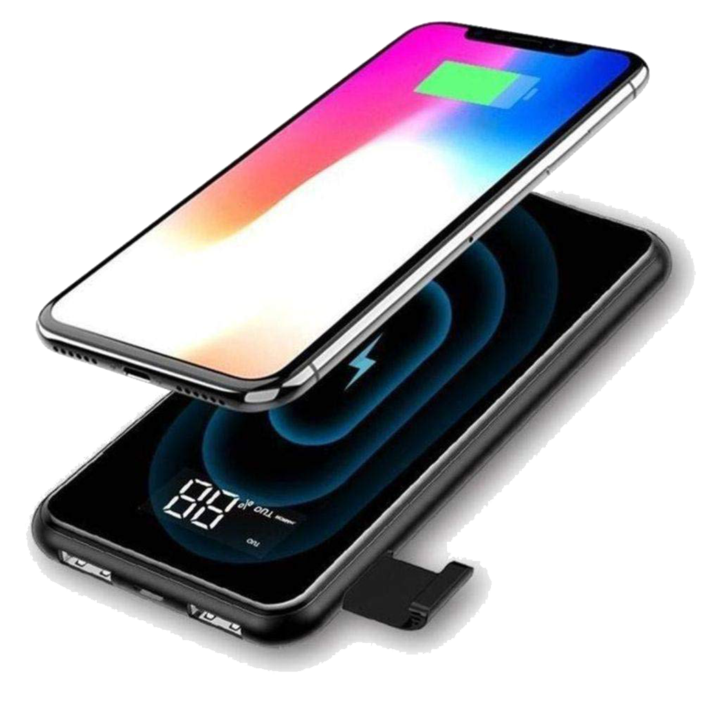 Baseus Full Screen Bracket Wireless Charge Power Bank 8000Mah - Black