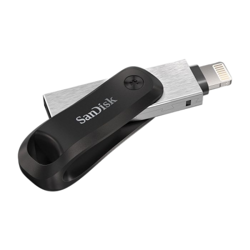 SanDisk iXpand Flash Drive Go 128GB - USB3.0 + Lightning - for iPhone and iPad