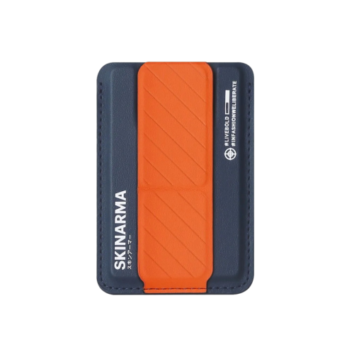 SkinArma Kado Mag-Charge Card Holder With Grip Stand - Blue/Orange