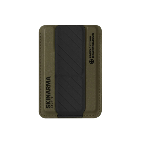SkinArma Kado Mag-Charge Card Holder With Grip Stand - Green/Black