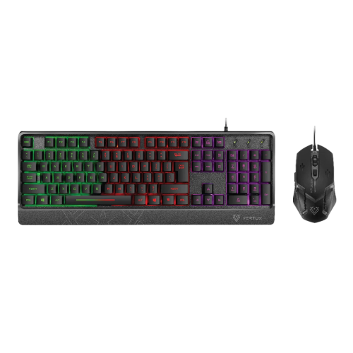 VERTUX Backlit Wired Gaming Keyboard & Mouse