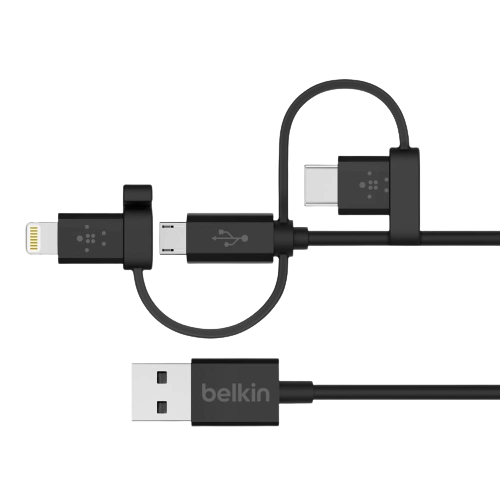 Belkin USB-A Universal 3-In-1 Cable - Black