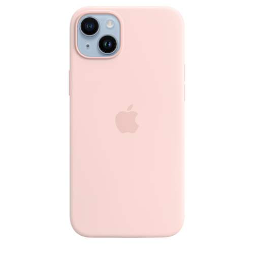 Apple iPhone 14 Plus Silicone Case with MagSafe - Chalk Pink