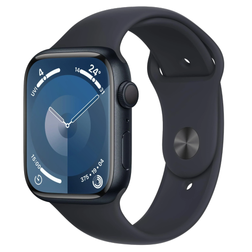 Apple Watch Series 9 GPS 41mm Midnight Aluminium Case with Midnight Sport Band - S/M