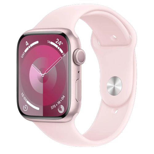 Apple Watch Series 9 GPS 41mm Pink Aluminium Case with Light Pink Sport Band - S/M