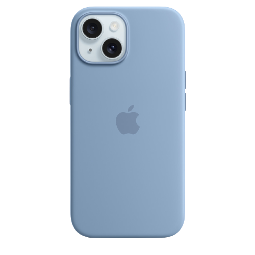 Apple iPhone 15 Silicone Case with MagSafe - Winter Blue