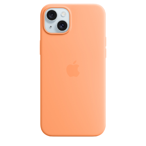 Apple iPhone 15 Plus Silicone Case with MagSafe - Orange Sorbet