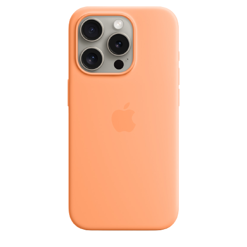 Apple iPhone 15 Pro Silicone Case with MagSafe - Orange Sorbet