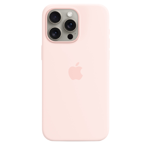 Apple iPhone 15 Pro Max Silicone Case with MagSafe - Light Pink