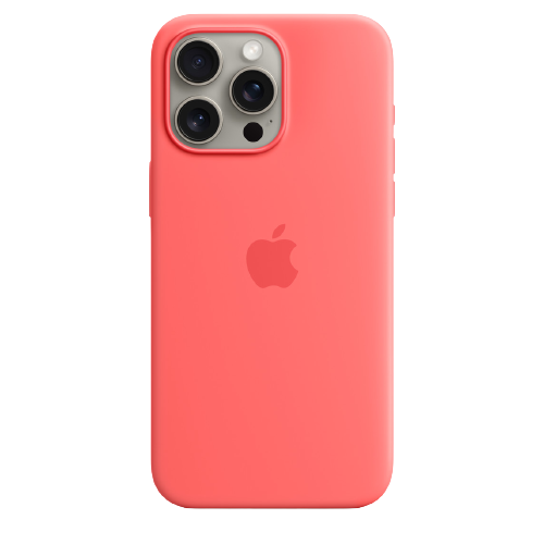 Apple iPhone 15 Pro Max Silicone Case with MagSafe - Guava