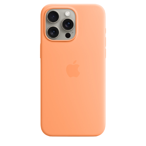 Apple iPhone 15 Pro Max Silicone Case with MagSafe - Orange Sorbet