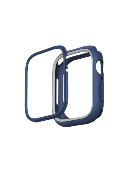 Uniq Moduo Apple Watch Case With Interchangeable Pc Bezel 45/44mm - Marine (Blue/grey)