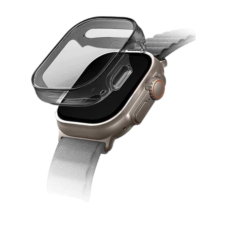 Uniq Garde Hybrid Watch Case With Screen Protection 49mm - Smoked (Tinted Grey)