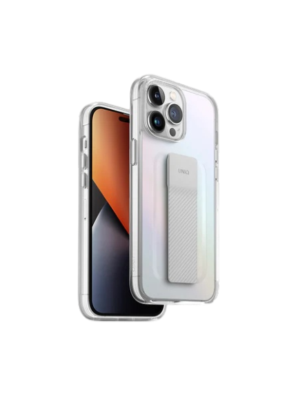 Uniq Hybrid Iphone 14 Pro Max Heldro Mount Series - Iridescent (Iridescent)