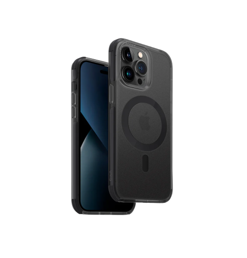 Uniq Hybrid Iphone 15 Pro 6.1 Magclick Charging Combat (Af) - Carbon (Black)