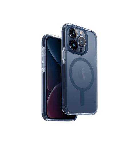 Uniq Hybrid Iphone 15 Pro Max 6.7 Magclick Charging Combat (Af) - Smoke Blue (Smoke Blue)