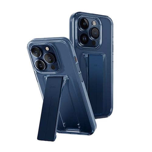 Uniq Hybrid Iphone 15 Pro Max 6.7 Heldro Mount With Stand - Ultramarine (Deep Blue)