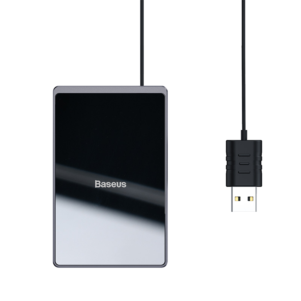 Baseus Card Ultra-Thin Wireless Charger 15W (With Usb Cable 1M) Black