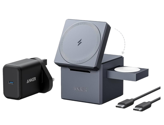 Anker 3-in-1 Cube with MagSafe Gray