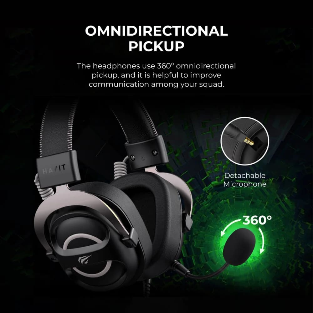 Havit H2002d Gaming Headphone - Black+Ochre