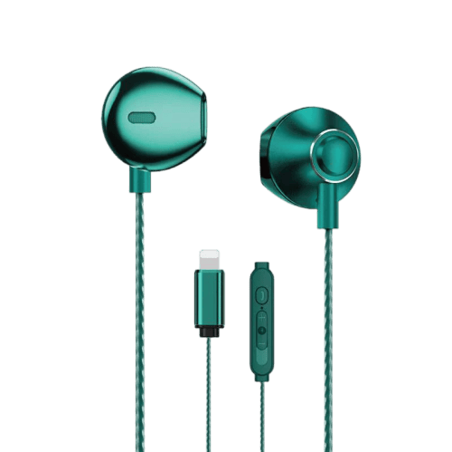WEKOME YB08 Blackin Series - HiFi Lightning Wired Headphones - Dark Green