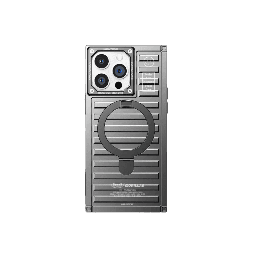 WEKOME WPC-033 Gorillas Series Magnetic Phone Case Silver Oil Electroplated For Iphone 15 Pro Ma