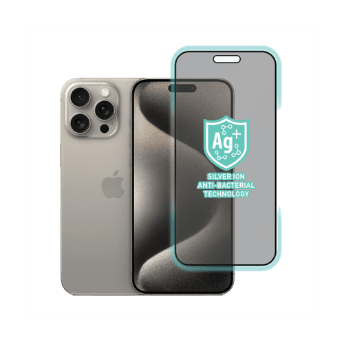 Torrii Bodyglass Screen Protector Anti-Bacterial Coating For Iphone 15 Pro Max (6.7”) – Privacy Black