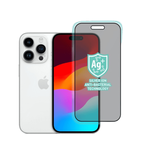 Torrii Bodyglass Screen Protector Anti-Bacterial Coating For Iphone 15 Pro (6.1”) – Privacy Black