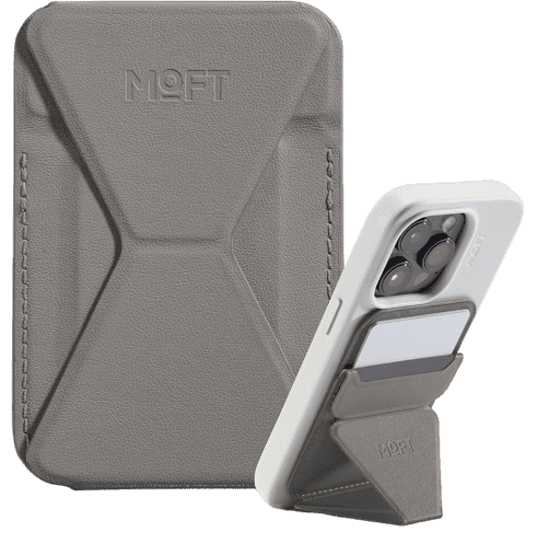 MOFT MS007MP-1-MO-TPGY Snap-On iPhone Stand & Wallet Taupe