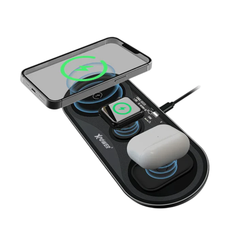 XPower WLM8 3 IN 1 15W Wireless Charging Pad - Black
