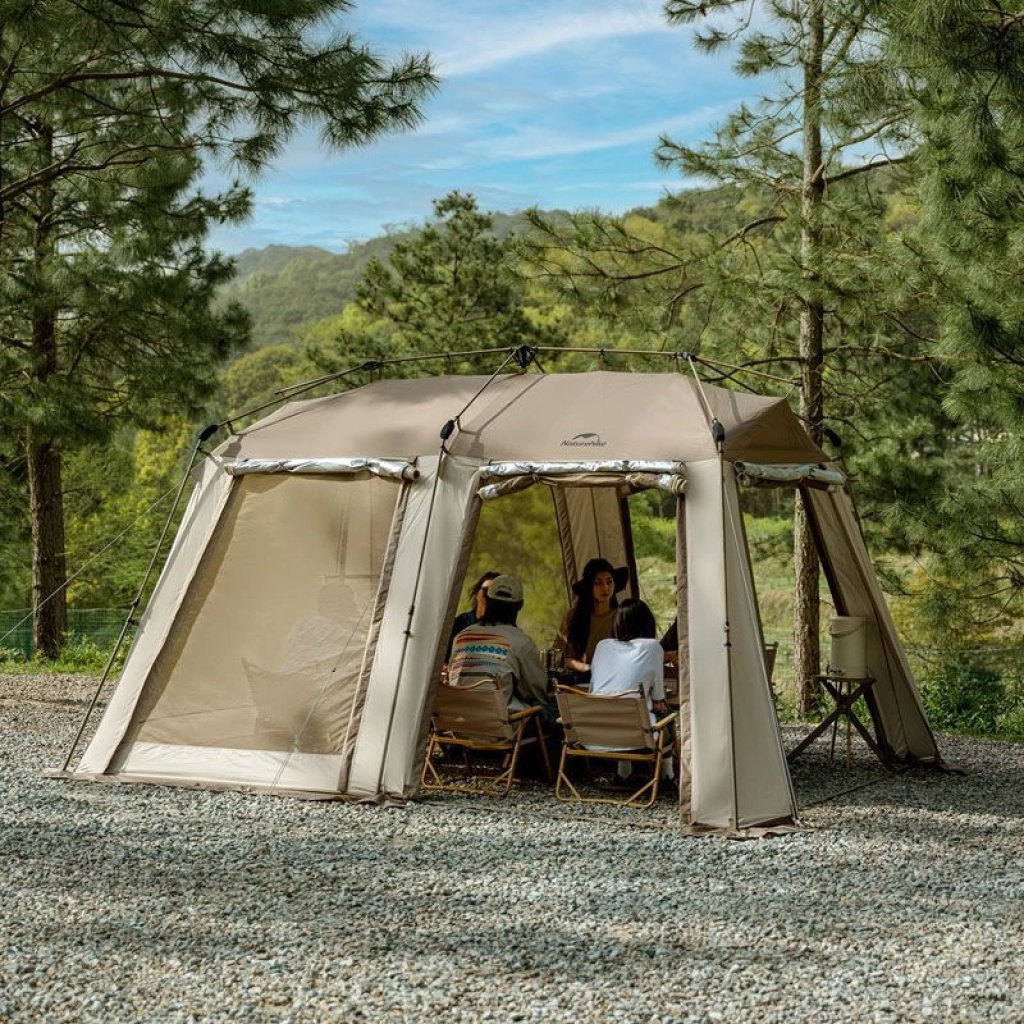 Naturehike Village 13 Quick-Opening Tent - Brown (Upgraded) (365*305*215)