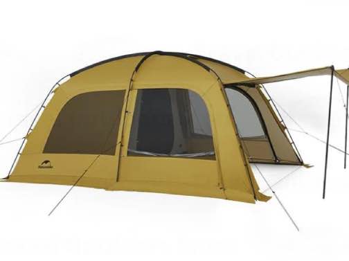 Naturehike Dune 10.9 One Bedroom & One Room Tent With Stack Nozzle - Earthy Yellow (420*260*200)