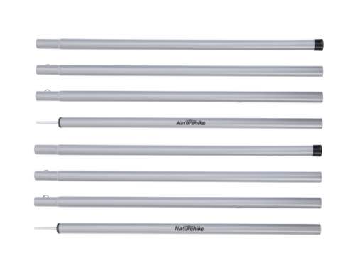 Naturehike 4 Section 2 Meters Steel Canopy Poles (2pcs) - Silver Grey