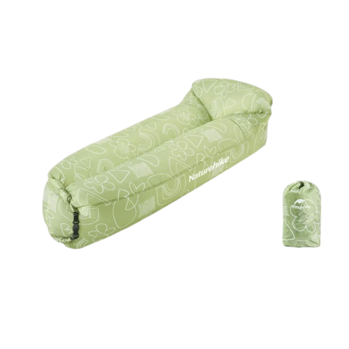 Naturehike Lazy Wind Pattern Printing lazy Inflatable Sofa - Green (180*70*52)