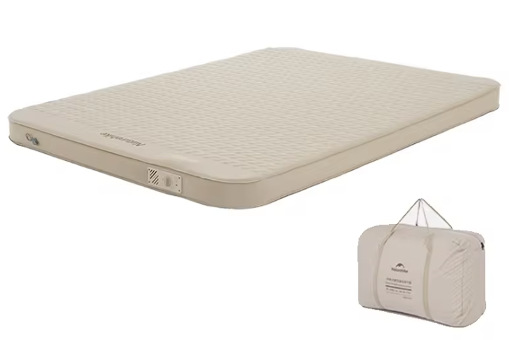 Naturehike Yugu C12 Comfort Automatic Inflatable Cushion With Inner Inflatable Pump - Beige Double (200*150*12)