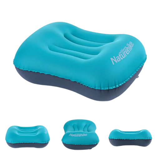 Naturehike Lightweight TPU Aeros Inflatable Pillow With New Nozzle - Blue