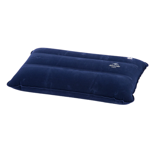 Naturehike PVC Flocking Square Inflatable Pillow - Navy Blue