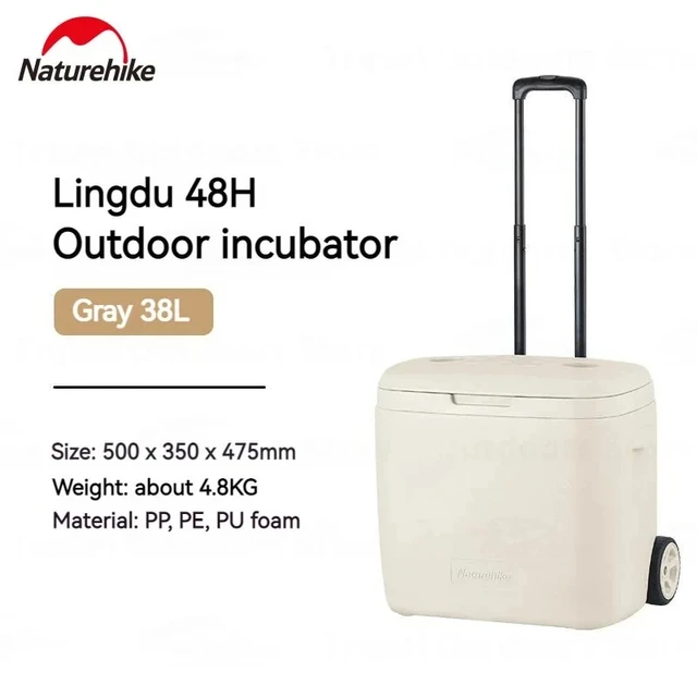 Naturehike Lingdu 48H Outdoor Antibacterial Cooler Box - Beige (38L)