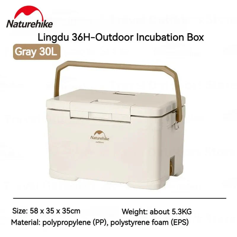 Naturehike Lingdu 36H Outdoor Antibacterial Cooler Box - Beige (30L)